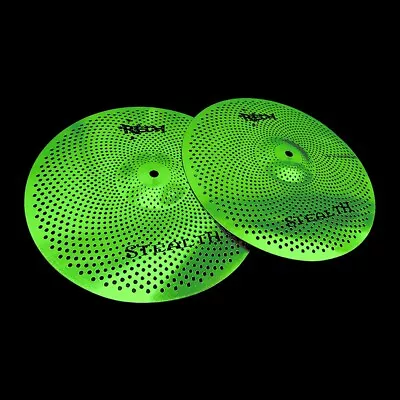 Low Volume Cymbals Rech Stealth 13'' Hi Hat Cymbals Green • $139