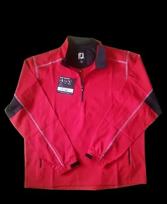 FootJoy Sport Windshirt Mens Half Zip Long Sleeve Golf Size Large Red 32662 • $59.99