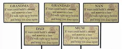 Memorial Grave Pick Stake Stick Plaque Grandma Grandad Nan Dad Mum  • £5.99