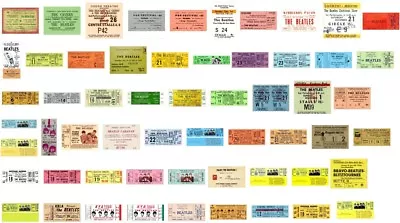 The BEATLES Reproduction Art CONCERT TICKETS - Individual Sale - Use As Bookmark • $7.99