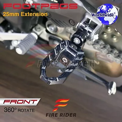 BUZZ Extended Front Wide Foot Pegs Black For XV500 Virago 92 93 94 95 96 97 98 • $59.22