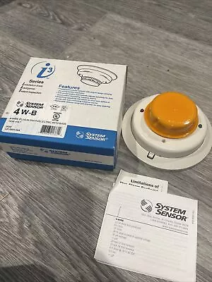 System Sensor 4W-B Smoke Detector 4 Wire Open Box/New White Easy Maintenance • $35