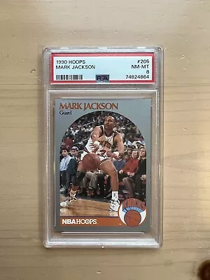 1990 90-91 Hoops PSA 8 Mark Jackson Mendez Brothers Court Side New York Knicks • $17.99