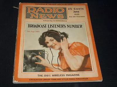 1933 June Radio News Magazine - Broadcast Listener Front Cover - E 5220 • $45