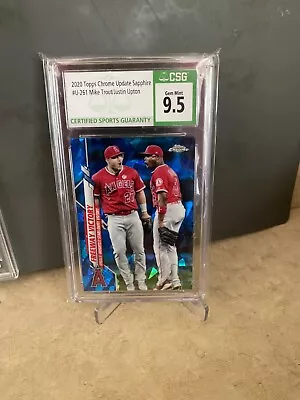 2020 TOPPS Chrome Update Sapphire #U-261 Mike Trout/Justin Upton • $300