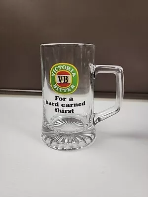 Victoria Bitter VB For A Hard Earned Thirst Glass Mug Vintage Beer Brewing • $25