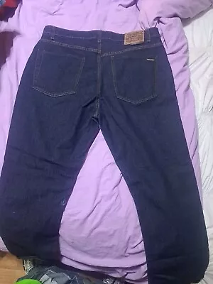 Volcom Jeans Solver Modern Straight Denim Dark Wash Blue Jeans Men's SIZE 36 • $24