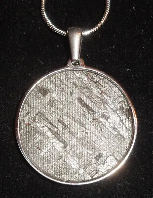 Meteorite Pendant Necklace XLarge Genuine Aletai Meteorite & 20  Sterling Chain • $49.99