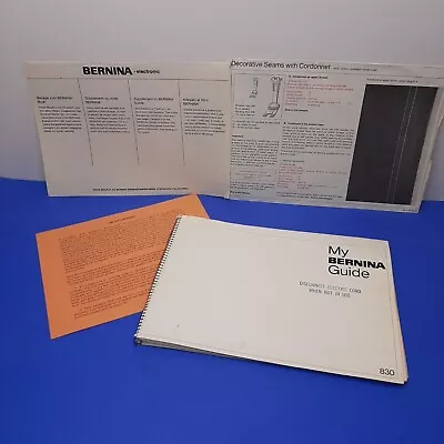 My Bernina Guide 830 Sewing Machine Instruction Manual Original Not A Copy Bonus • $50