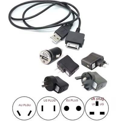 Battery Wall AC Charger+USB CABLE FOR MICROSOFT ZUNE HD MP3 Mp4 Zune 30G-120G • $5.29