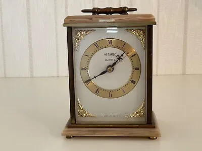 £12 • Buy Metamec Carriage Clock Onyx And Brass