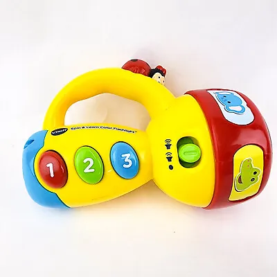 VTech Spin And Learn Toddler Toy Color Flashlight Sounds Lights Learning • $12.99