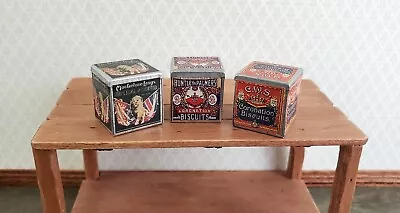 Dollhouse Miniature Biscuit Cookie Tins Old Fashion Grocery 1:12 Scale Food • $6.25