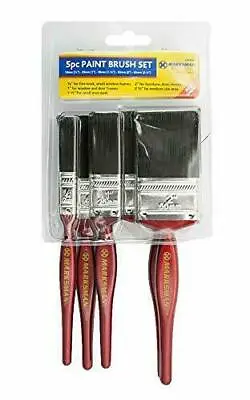 Marksman 5pc Paint Brush Set - Fine Cheap Disposable Brushes Decorating DIY • £2.99