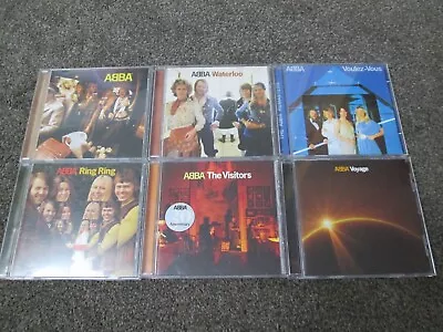 6 X CD Bundle Abba Studio Albums ABBA RING RING WATERLOO VOULEZ VOUS VISITORS • £22.99