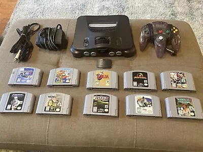 Nintendo 64 N64 Console Bundle W/ 10 Games & OEM Controller! Zelda & Mario Golf • $239.99