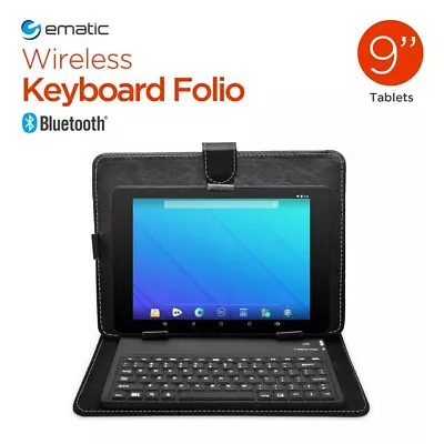 Ematic EUK910 9-Inch Bluetooth Universal Tablet Bundle (Black)-New • $18.74