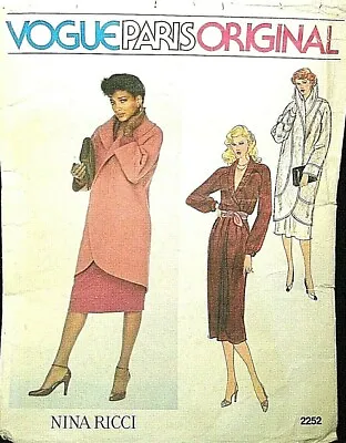 Vogue Paris Original Pattern 2252 Nina Ricci Size 10 • $35