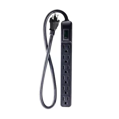 Go Green Power Inc. GG-16103MINBK 6 Outlet Surge Protector Black • $8.33