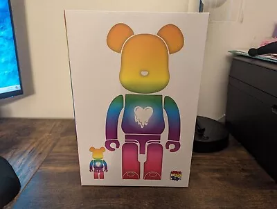 Emotionally Unavailable 400% & 100% Gradient Heart Medicom Toy BE@RBRICK • $350