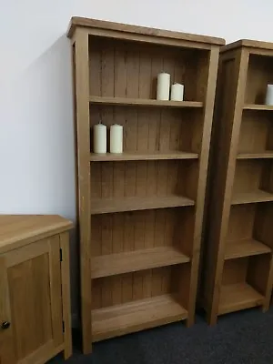 Baysdale Oak Large Bookcase / Rustic Shelving Storage / Bookshelf Storage Unit • £259