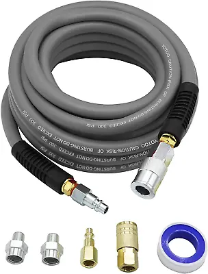 Hybrid Air Hose 1/2-Inch I.D. By 25-Feet Long 3/8 Inch MNPT Solid Brass Fittings • $50.46