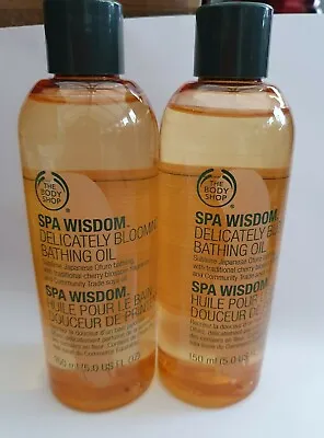 £14.95 • Buy 2 X 150 Ml The Body Shop Spa Wisdom Delicately Blooming Bathing Oil 