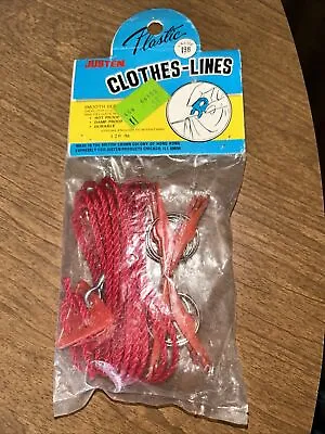 Vintage Kitchen Portable Clothesline Clothes Line Blue Red Or Yellow Camping • $17