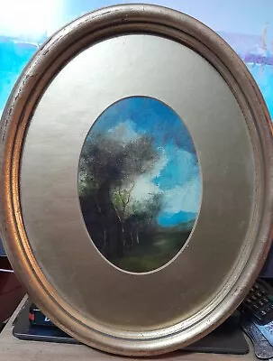 25 3   Late 18th Century Style Oval Landscape Oil Painting Style Crome / Wilson • £65