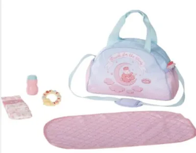 Zapf Baby Annabell Changing Bag Powder Play Bottle Teething Ring Nappy Pink 3+ • £23.75