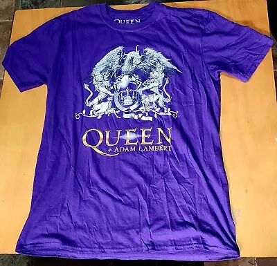 Queen & Adam Lambert The Rhapsody Tour 2020 Concert Shirt Size L Tee Purple • $28.49