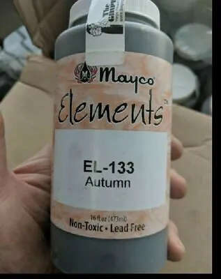 New Mayco Elements Glaze Autumn EL133 1 Pint 16oz For Pottery EL-133 • $19.99
