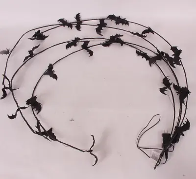 Pottery Barn Lit Hanging Bat Flock Halloween Decor 5 Ft Multi String Garland • $39.96