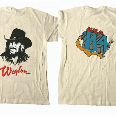 Waylon Jennings 84 Tour Music T-Shirt Unisex For Fans S-5XL 2SIDES • $7.99
