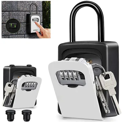 Wall Mounted Key Safe Key Box Secure Lock Safety 4 Digit Combination Key Outdoor • £11.90