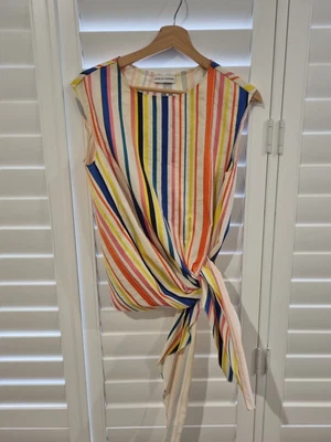 $35 • Buy Womens Scanlan Theodore Candy Stripe Top Size Sm