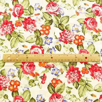 Awakenings To Spring Floral Fabric Maywood Cotton 32x43 • $7.20