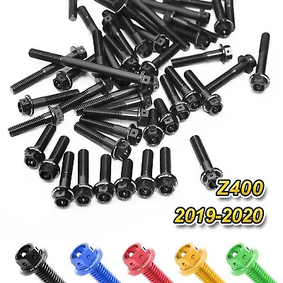 Black Crankcase Engine Cover Bolts For Kawasaki Z400 ER400DKF 19 20 21 22 • $52.48