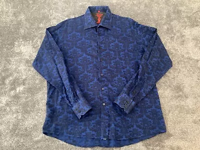 Luciano Visconti Multicolor Paisley Cotton Long Sleeve Button Up Men’s Size XL • $22.97