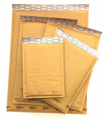 Kraft Bubble Mailer Combo Pack For Book Sellers:  #0 #2 #4 #5 #7 Free Ship • $29.47