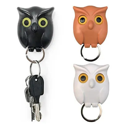 Night Owl Magnetic Wall Key Holder Hook Hanging Key It Will Open Eye Keychain • £5.29