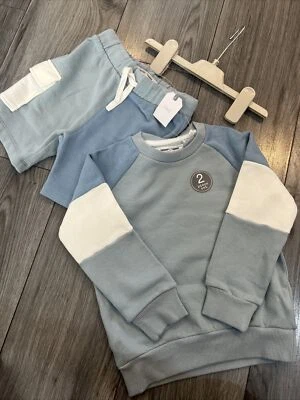 £14 • Buy Next Boys Age 3-4 Jumper And Shorts Matching Tracksuit Set BNWT