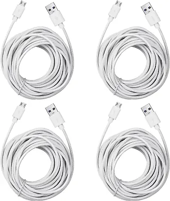 4-Pack 25Ft Security Camera Micro USB Extension Cable Compatible For Wyze • $26.65