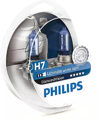 Philips H7 Diamond Vision Headlight Bulbs Up To 5000K 12V55W (pack Of 2) • $24.99
