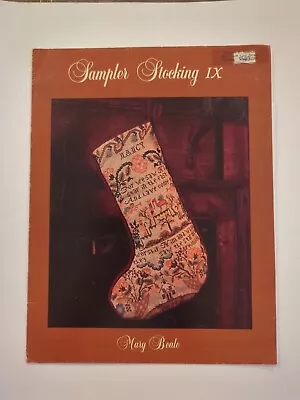 Mary Beale Christmas Sampler Stocking IX Pattern Leaflet OOP 1989 Vintage • $14.99