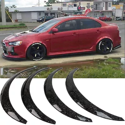 4Pcs Fender Flares Extra Wide Body Wheel Arches Kits For Mitsubishi Lancer EVO • $89.07