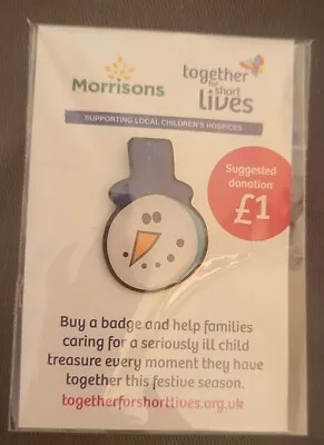 Charity Pin Badge Snowman • £3.50