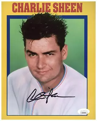 Charlie Sheen Signed 8x10 Photo Major League Wild Thing Autographed JSA COA #1 • $159.99