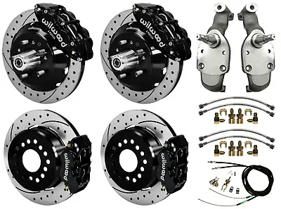 $3939.99 • Buy Wilwood Disc Brakes,14  Front & 12  Rear,2  Drop Spindles,59-64 Impala,drill,blk