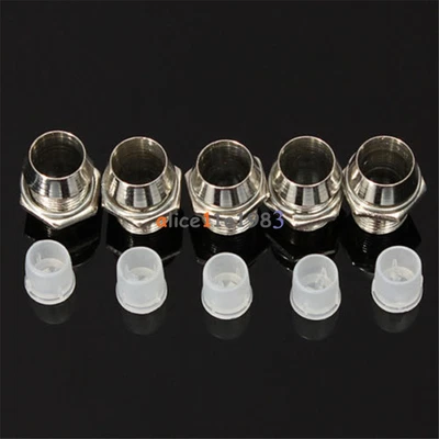$1.46 • Buy 10/20PCS 3/5mm LED Holder Chrome Metal Silver Bezel Mount Rubber Base Display